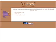 Tablet Screenshot of entra.sk